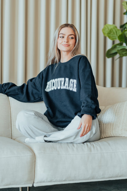 "Encourage" Collegiate Crewneck