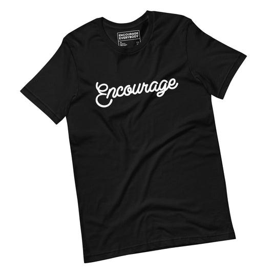 Encourage Tee flat lay black